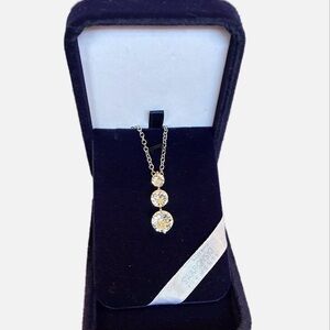 Swarovski Triple-Crystal Pendant Necklace - 18-20 inches